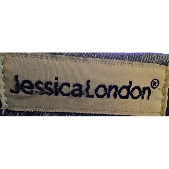 Jessica London Stretch Denim Jean Jacket Women's Size 12 Classic‎ Trucker Style - Picture 3 of 6